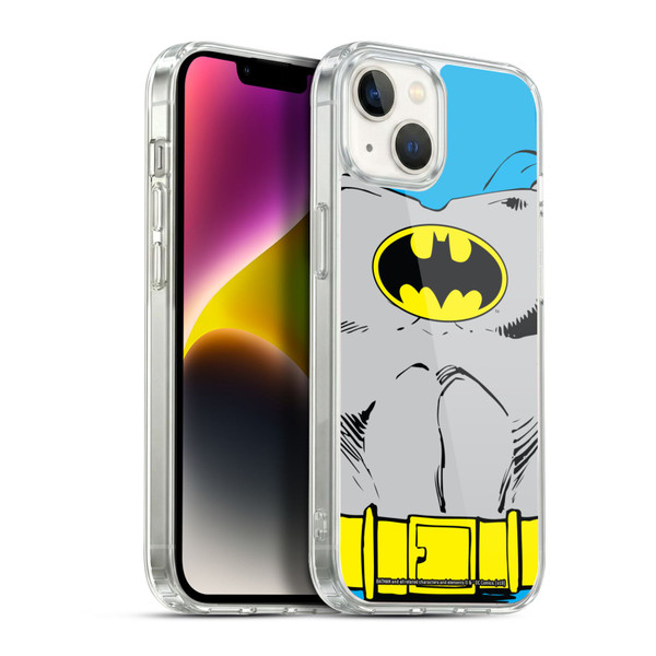Batman DC Comics Logos Classic Costume Soft Gel Case for Apple iPhone 14 Plus & MagSafe