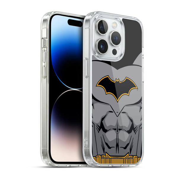 Batman DC Comics Logos Rebirth Costume Soft Gel Case for Apple iPhone 14 Pro & MagSafe