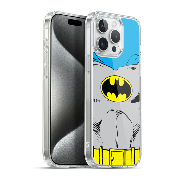Batman DC Comics Logos Classic Costume Soft Gel Case for Apple iPhone 15 Pro Max & MagSafe