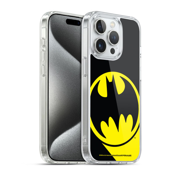 Batman DC Comics Logos Bat Signal Soft Gel Case for Apple iPhone 15 Pro & MagSafe