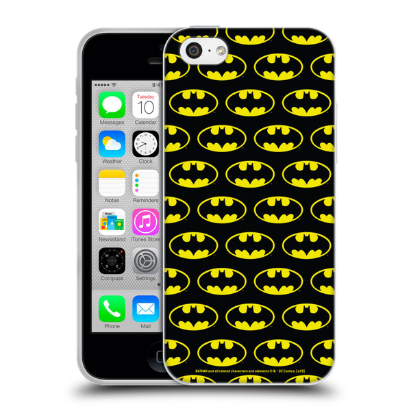 Batman DC Comics Logos Patterns Soft Gel Case for Apple iPhone 5c