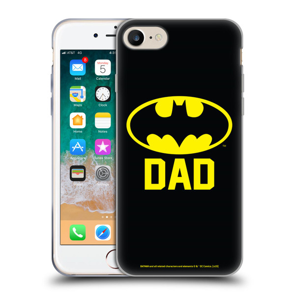 Batman DC Comics Logos Batdad Soft Gel Case for Apple iPhone 7 / 8 / SE 2020 & 2022 & MagSafe