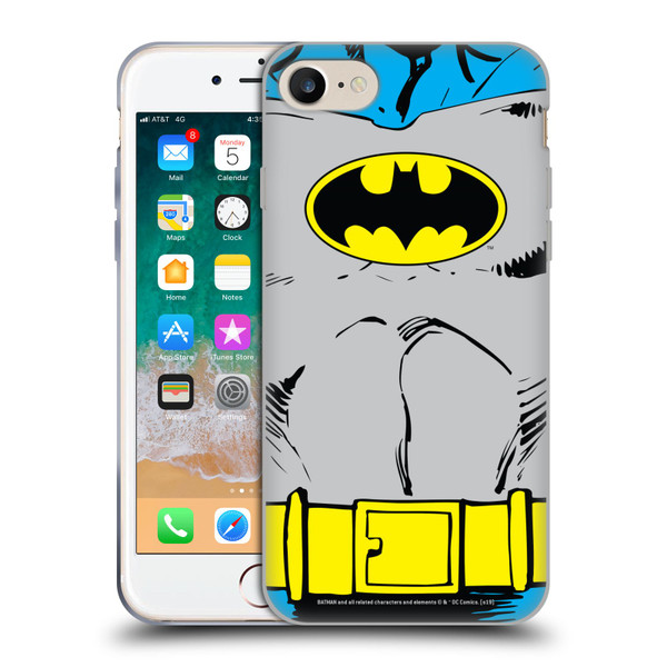 Batman DC Comics Logos Classic Costume Soft Gel Case for Apple iPhone 7 / 8 / SE 2020 & 2022 & MagSafe