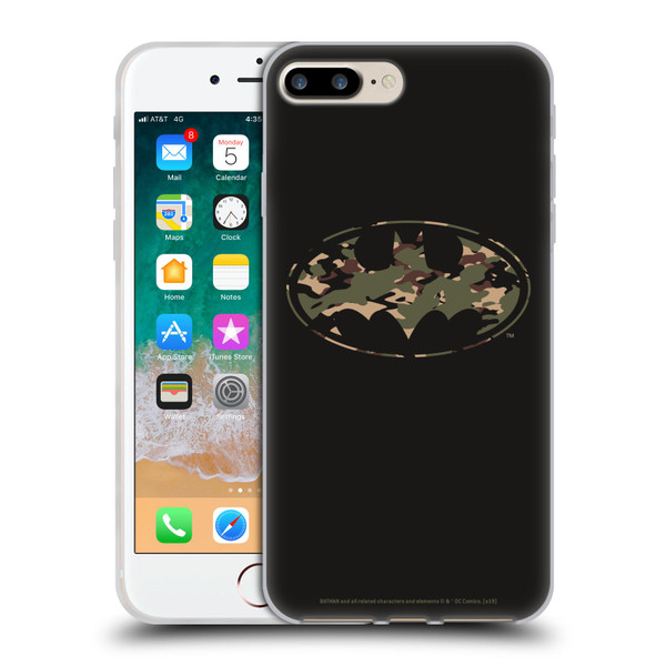 Batman DC Comics Logos Camouflage Soft Gel Case for Apple iPhone 7 Plus / iPhone 8 Plus & MagSafe