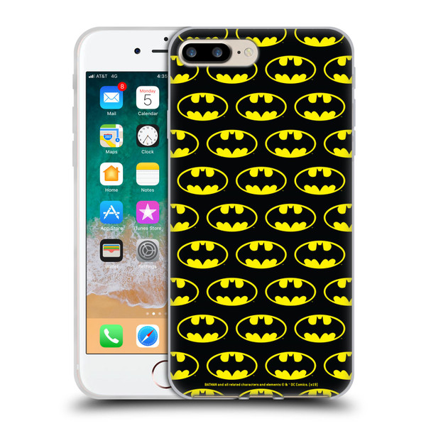 Batman DC Comics Logos Patterns Soft Gel Case for Apple iPhone 7 Plus / iPhone 8 Plus & MagSafe
