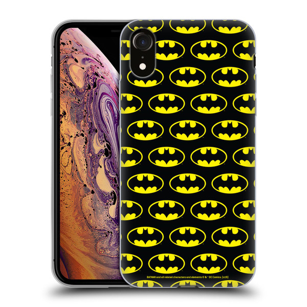 Batman DC Comics Logos Patterns Soft Gel Case for Apple iPhone XR