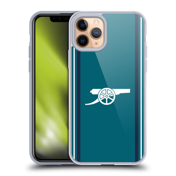 Arsenal FC 2023/24 Crest Kit Third Soft Gel Case for Apple iPhone 11 Pro & MagSafe
