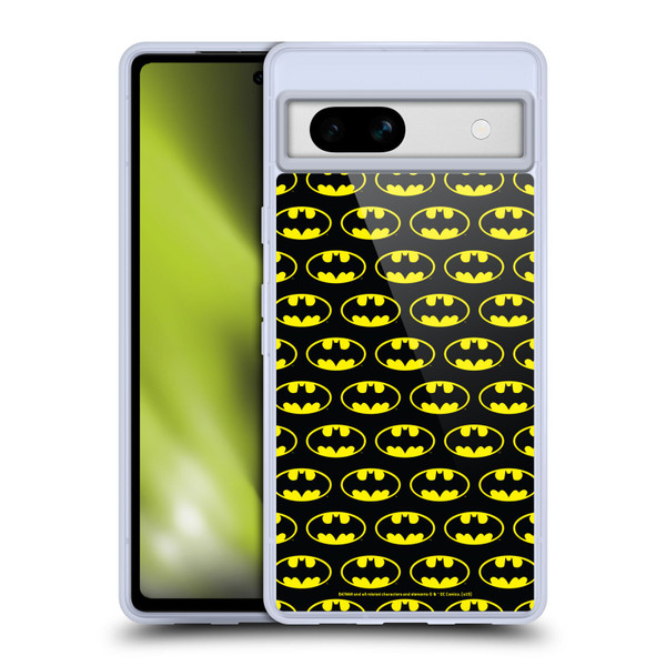 Batman DC Comics Logos Patterns Soft Gel Case for Google Pixel 7a