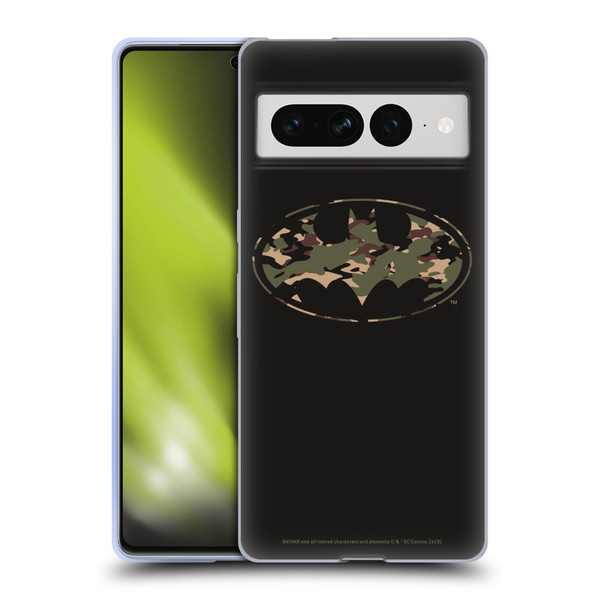 Batman DC Comics Logos Camouflage Soft Gel Case for Google Pixel 7 Pro