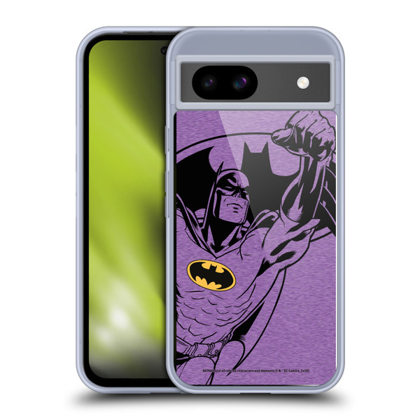 Batman DC Comics Logos Purple Soft Gel Case for Google Pixel 8a
