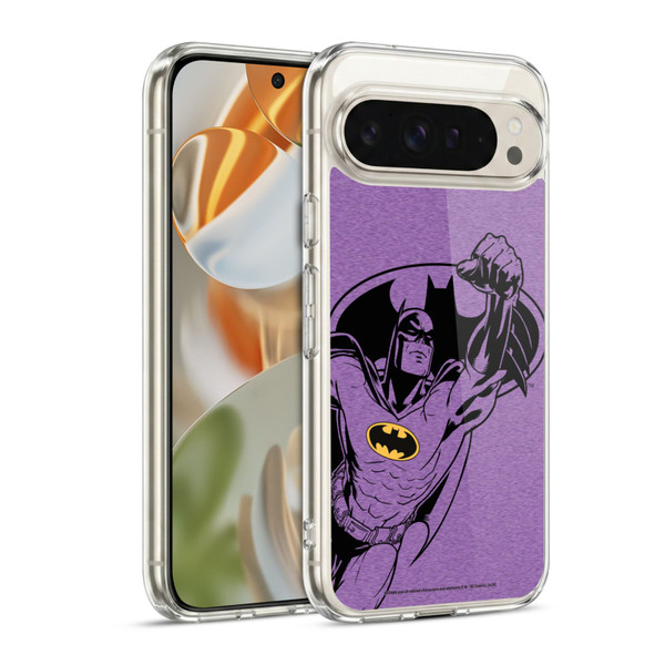 Batman DC Comics Logos Purple Soft Gel Case for Google Pixel 9 / Pixel 9 Pro