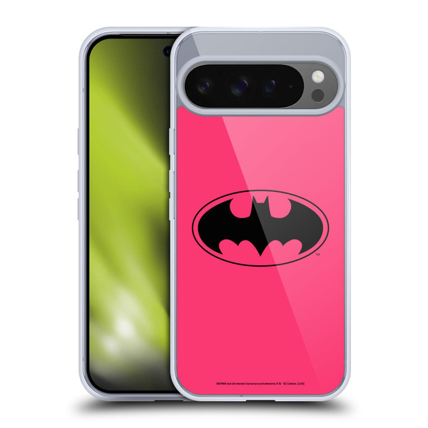 Batman DC Comics Logos Pink Soft Gel Case for Google Pixel 9 Pro XL