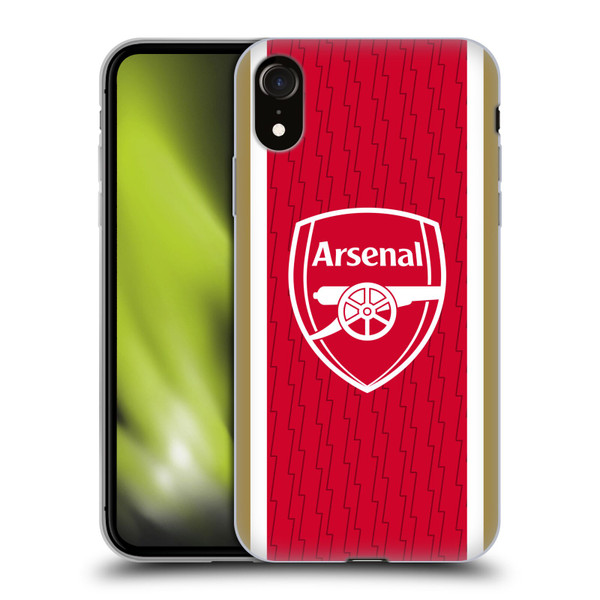 Arsenal FC 2023/24 Crest Kit Home Soft Gel Case for Apple iPhone XR