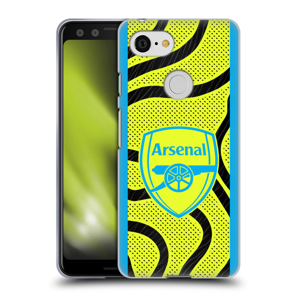Arsenal FC 2023/24 Crest Kit Away Soft Gel Case for Google Pixel 3
