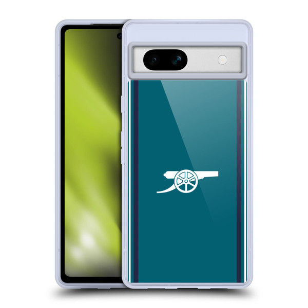 Arsenal FC 2023/24 Crest Kit Third Soft Gel Case for Google Pixel 7a