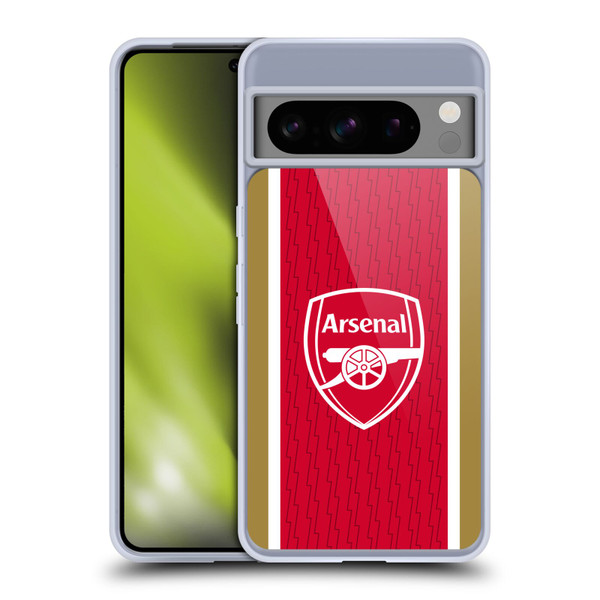 Arsenal FC 2023/24 Crest Kit Home Soft Gel Case for Google Pixel 8 Pro
