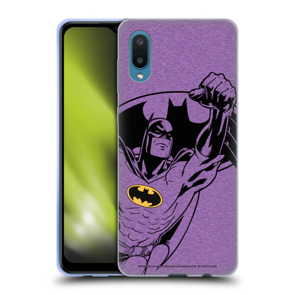 Batman DC Comics Logos Purple Soft Gel Case for Samsung Galaxy A02/M02 (2021)