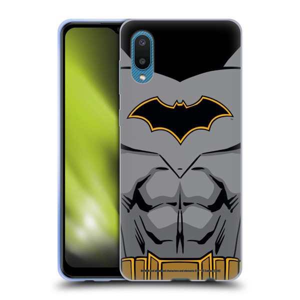 Batman DC Comics Logos Rebirth Costume Soft Gel Case for Samsung Galaxy A02/M02 (2021)