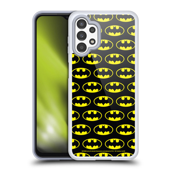 Batman DC Comics Logos Patterns Soft Gel Case for Samsung Galaxy A13 (2022)