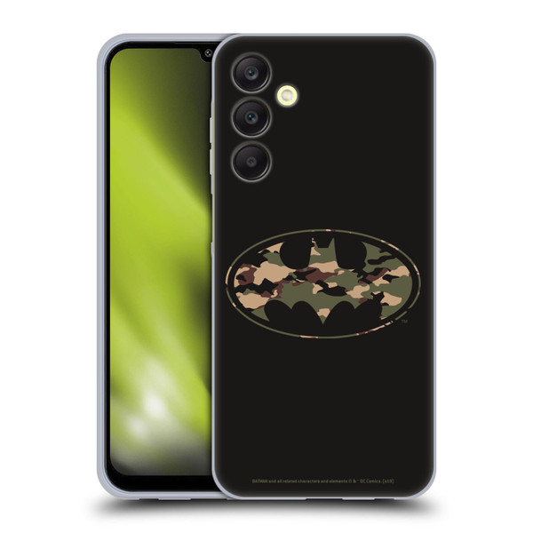 Batman DC Comics Logos Camouflage Soft Gel Case for Samsung Galaxy A25 5G