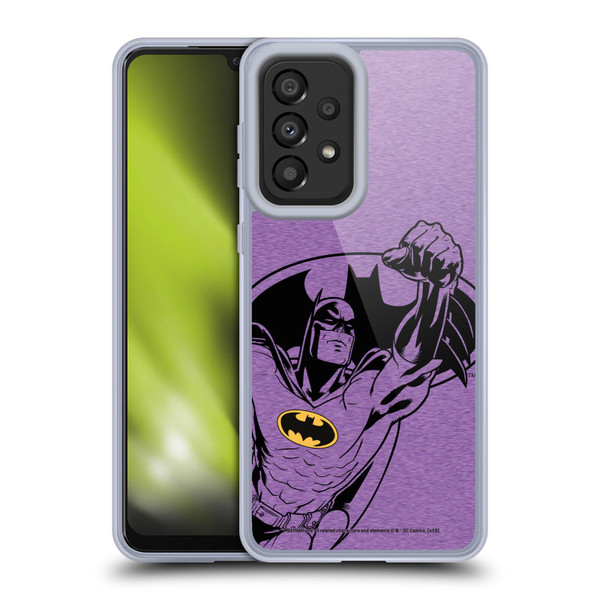 Batman DC Comics Logos Purple Soft Gel Case for Samsung Galaxy A33 5G (2022)