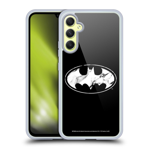 Batman DC Comics Logos Marble Soft Gel Case for Samsung Galaxy A34 5G