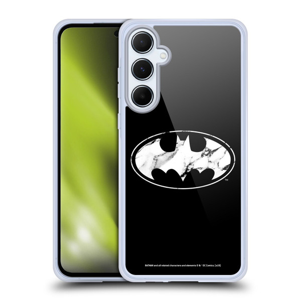 Batman DC Comics Logos Marble Soft Gel Case for Samsung Galaxy A55 5G