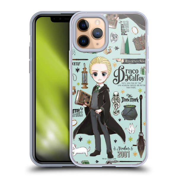 Harry Potter Deathly Hallows XXXVII Draco Pattern Soft Gel Case for Apple iPhone 11 Pro & MagSafe