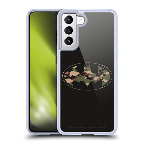 Batman DC Comics Logos Camouflage Soft Gel Case for Samsung Galaxy S21 5G & MagSafe