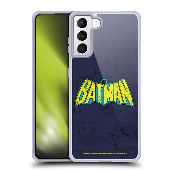 Batman DC Comics Logos Classic Distressed Look Soft Gel Case for Samsung Galaxy S21+ 5G
