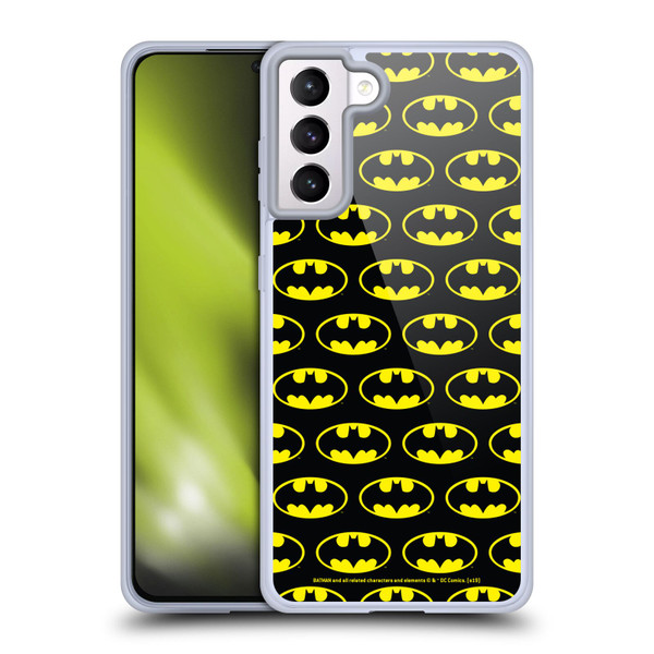 Batman DC Comics Logos Patterns Soft Gel Case for Samsung Galaxy S21+ 5G & MagSafe