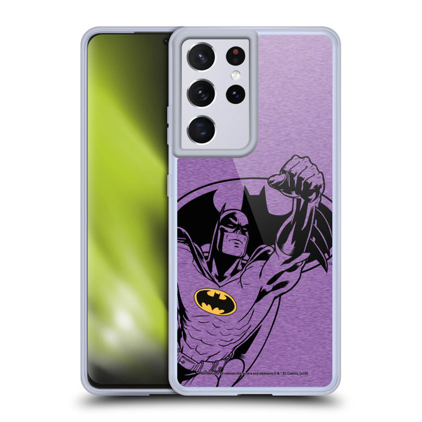 Batman DC Comics Logos Purple Soft Gel Case for Samsung Galaxy S21 Ultra 5G & MagSafe