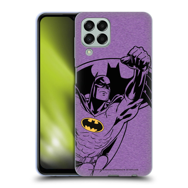 Batman DC Comics Logos Purple Soft Gel Case for Samsung Galaxy M33 (2022)