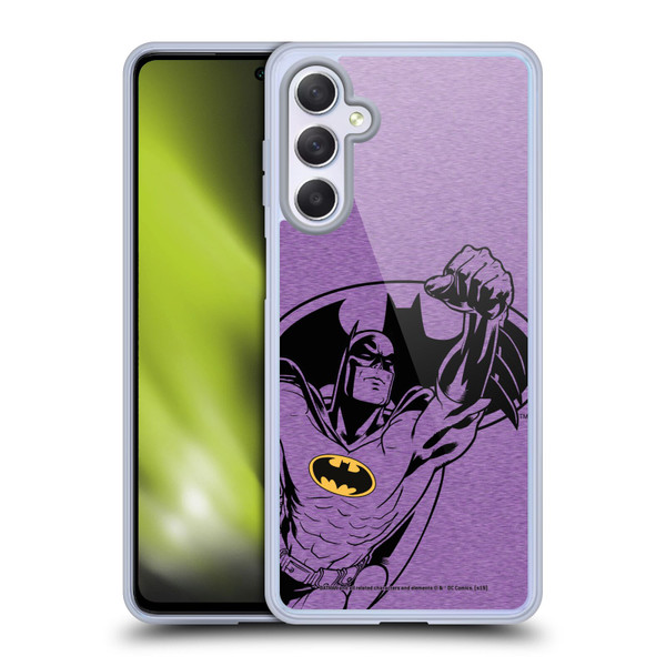 Batman DC Comics Logos Purple Soft Gel Case for Samsung Galaxy M54 5G
