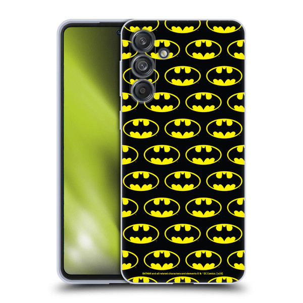 Batman DC Comics Logos Patterns Soft Gel Case for Samsung Galaxy M55 5G