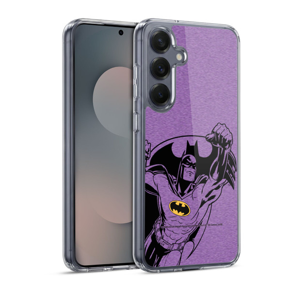 Batman DC Comics Logos Purple Soft Gel Case for Samsung Galaxy S25 & MagSafe