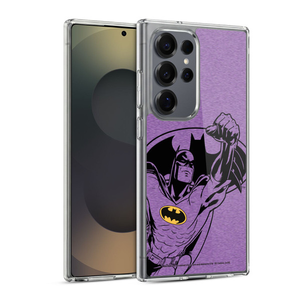 Batman DC Comics Logos Purple Soft Gel Case for Samsung Galaxy S25 Ultra & MagSafe