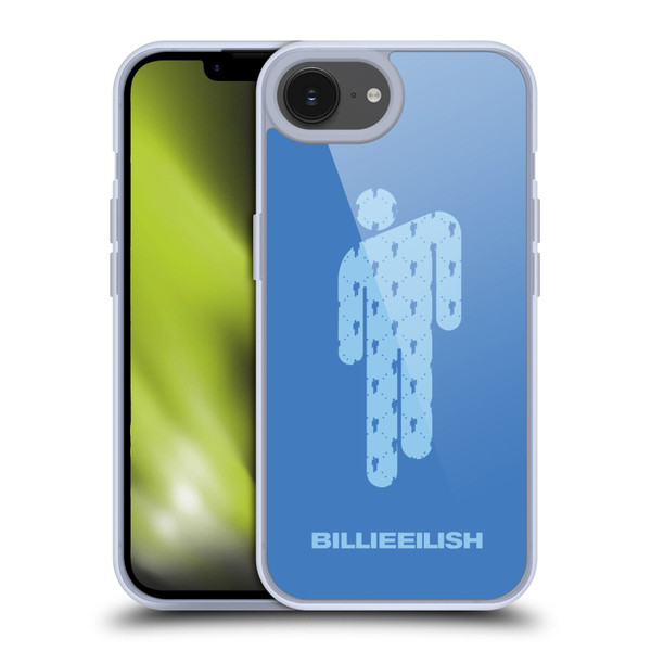 Billie Eilish Key Art Blohsh Blue Soft Gel Case for Apple iPhone 16e & MagSafe