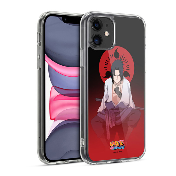 Naruto Shippuden Character Art Sasuke Uchiha Soft Gel Case for Apple iPhone 11