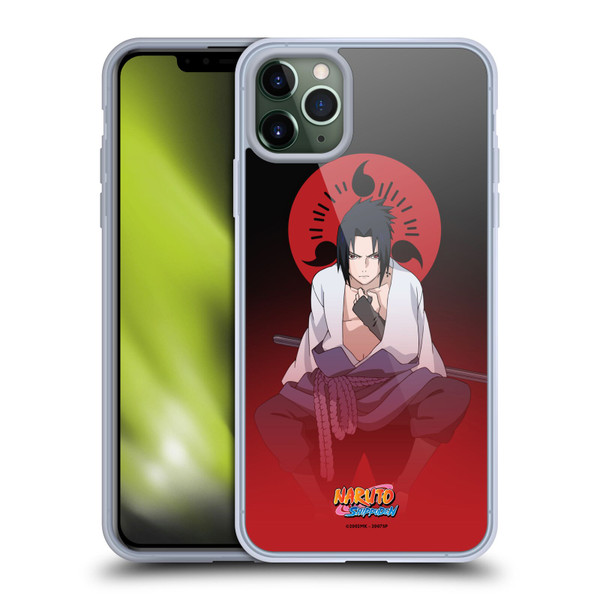 Naruto Shippuden Character Art Sasuke Uchiha Soft Gel Case for Apple iPhone 11 Pro Max & MagSafe