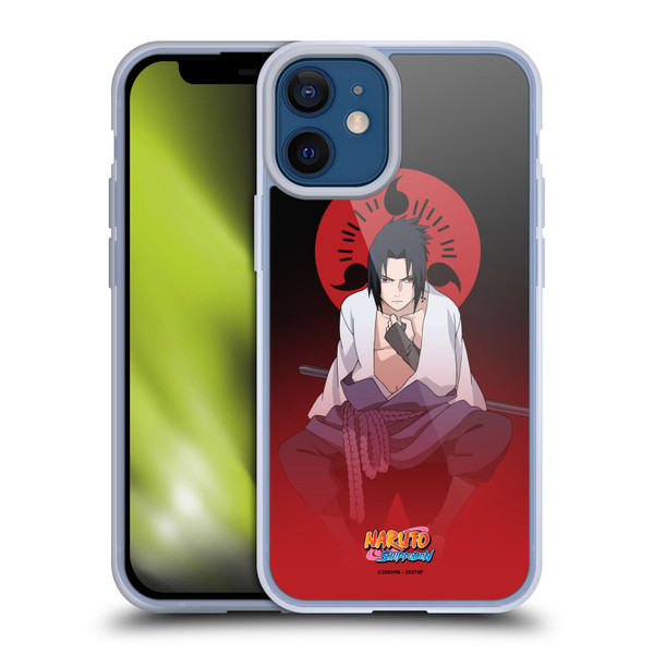 Naruto Shippuden Character Art Sasuke Uchiha Soft Gel Case for Apple iPhone 12 Mini & MagSafe