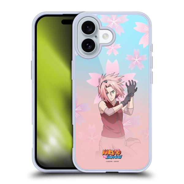 Naruto Shippuden Character Art Sakura Haruno Soft Gel Case for Apple iPhone 16 & MagSafe