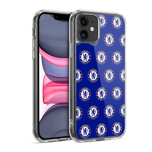 Chelsea Football Club Crest Pattern Soft Gel Case for Apple iPhone 11