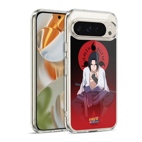 Naruto Shippuden Character Art Sasuke Uchiha Soft Gel Case for Google Pixel 9 / Pixel 9 Pro