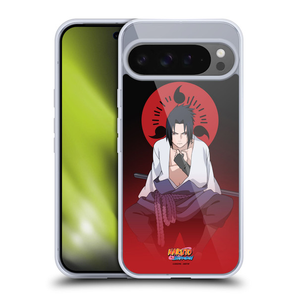 Naruto Shippuden Character Art Sasuke Uchiha Soft Gel Case for Google Pixel 9 Pro XL