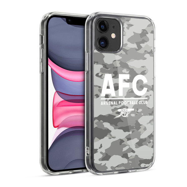 Arsenal FC Logos Camouflage Winter Soft Gel Case for Apple iPhone 11