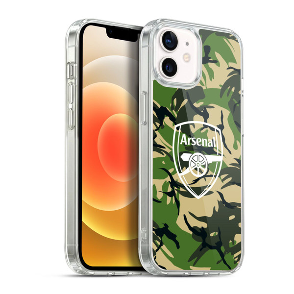 Arsenal FC Logos Camouflage Disruptive Pattern Soft Gel Case for Apple iPhone 12 / iPhone 12 Pro & MagSafe