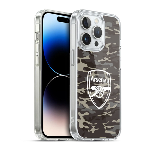 Arsenal FC Logos Camouflage Soft Gel Case for Apple iPhone 13 Pro & MagSafe