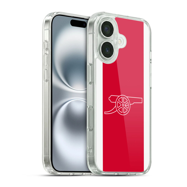 Arsenal FC Logos Gunners Soft Gel Case for Apple iPhone 16 & MagSafe