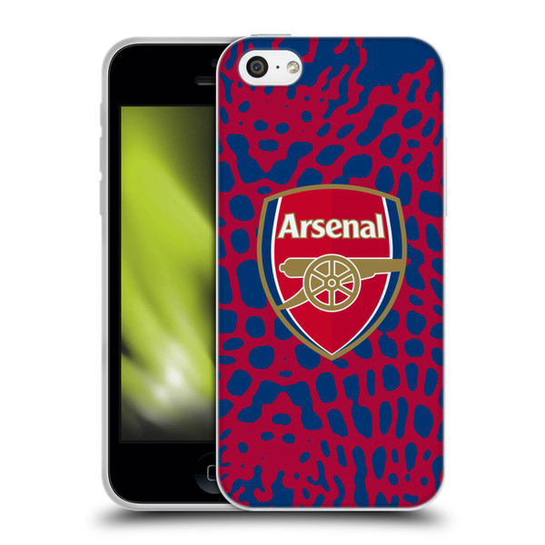 Arsenal FC Logos Animal Pattern Soft Gel Case for Apple iPhone 5c